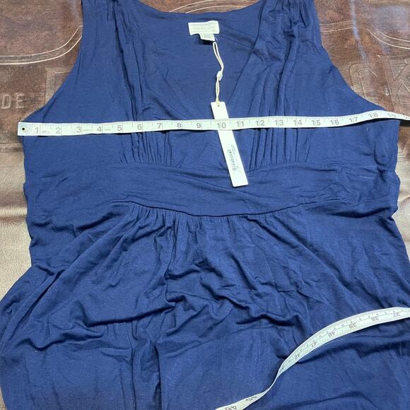 Caslon V-neck Maxi Dress Womens XXL Navy Blue Rayon Spring Classic Summer New - Picture 12 of 13
